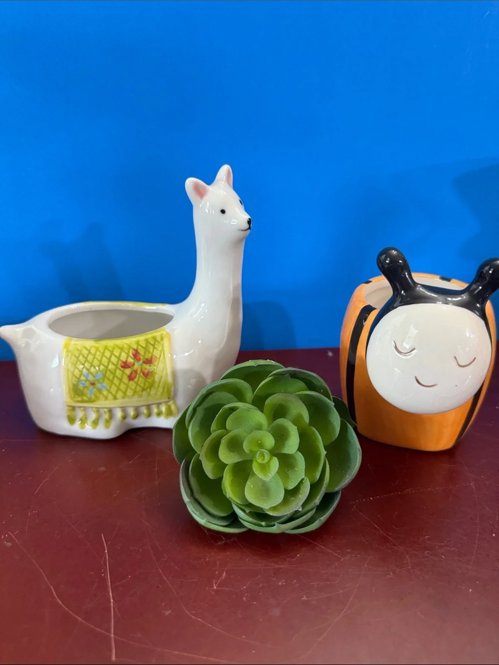 2 cute festive mix, and match plant holders